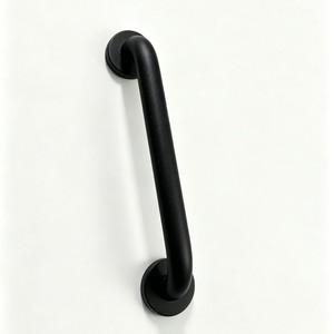 Barre de sécurité antidérapante en acier inoxydable noir avec poignée moletée pour la salle de bain, pour l'aide aux personnes âgées - Product Image 2