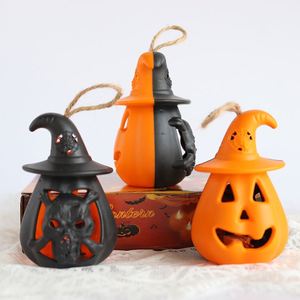 Halloween <b>Pumpkin</b> Lantern LED Hanging <b>Light</b> Skeleton Face Witch Hat Decoration Prop Party Favor Souvenir Gift Wholesale - Product Image 2