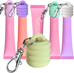 Porte-clés en silicone pour brillant à lèvres, étui de protection portable pour baume à lèvres, accessoire cosmétique mignon, pendentif de sac, cadeau - Product Image 1