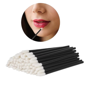 Micro pennello in Nylon balsamo per lucidalabbra 50 pezzi applicatori per labbra usa e getta con Extension per ciglia <span class=keywords><strong>Mascara</strong></span> strumento per trucco cosmetico - Product Image 4