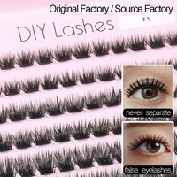Lot de 120 faux cils en grappe de tournesol, kit DIY pour cils en grappe, cils naturels effilés à bande fine