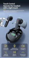 2026 Headset Gaming BT Peredam Kebisingan Stereo Dua Arah In-ear dengan Layar Digital Cerdas Baru