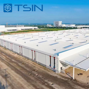 Hangar en acier préfabriqué moderne et efficace de conception industrielle Q235/Q345 avec garantie de 2 ans et conception de modèle <span class=keywords><strong>3D</strong></span> par Tsin - Product Image 3