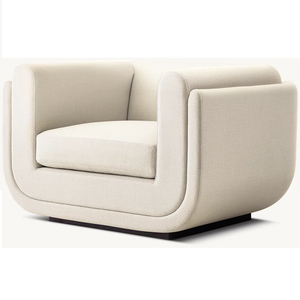 Sedia Singola dal Design Moderno con Telaio <span class=keywords><strong>in</strong></span> <span class=keywords><strong>Legno</strong></span> Massello, Colore Personalizzabile, Poltrona Relax per Soggiorno - Product Image 2