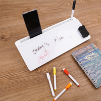 Petit tableau blanc en verre magnétique de bureau Portable A3 tableau blanc de bureau Durable effaçable en verre trempé personnalisé avec stockage