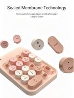 Clavier numérique sans fil Z5, touches rondes multicolores, design compact et peu encombrant pour les comptables et les bureaux