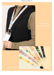 Porte-clés lanière de cou motif animal mignon de dessin animé porte-clés tissé léger et dessin animé conceptions personnalisées - Product Image 4