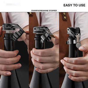 Bouchon de champagne réutilisable en métal doré pour bar, fête ou cadeau - Product Image 4