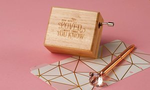 Manovella Music Box di Legno, Regalo per la <span class=keywords><strong>Moglie</strong></span>, Giocare Tu sei Il Mio Sole Tune - Product Image 3