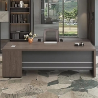 Silla de escritorio de oficina individual grande moderna, muebles de ordenador de madera para gerente simple, comedor para el hogar