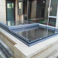 Villa isolée aluminium double couche verre trempé à faible émissivité large champ de vision électrique parallèle coulissant lucarne toit intelligent