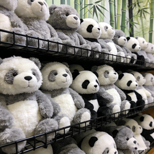 Giocattoli di Peluche a Forma di <span class=keywords><strong>Panda</strong></span> <span class=keywords><strong>Bianco</strong></span> <span class=keywords><strong>e</strong></span> <span class=keywords><strong>Nero</strong></span>, Morbidi <span class=keywords><strong>e</strong></span> Carini, Personalizzabili all'Ingrosso, Animali di Peluche per Bambini - Product Image 1
