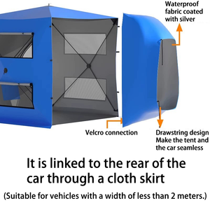 <span class=keywords><strong>Auvent</strong></span> de camping automatique multifonctionnel <span class=keywords><strong>pour</strong></span> le côté arrière de la voiture, <span class=keywords><strong>pour</strong></span> les SUV, les camions, les fourgonnettes, installation facile, abri imperméable - Product Image 4