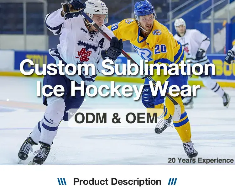 OEM Fábrica Custom Design Logo Ice Hockey Jerseys Equipe desgaste República Checa hóquei no gelo jersey