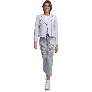 Chaqueta de Cuero Genuino para Mujer, Diseño Moderno, Cierre de un Solo Botón, Talla Grande - Product Image 2