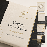 Manchon en papier doré ou argenté personnalisé, bande de logo sur mesure pour boîte cadeau, sac cosmétique, emballage en papier de taille personnalisée, emballage de marque