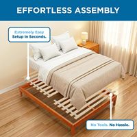 Sommier Queen Bunkie Board Classic 60x80 à lattes verticales espacées de moins de 2,5 pouces pour lit plateforme et matelas en mousse à mémoire de forme