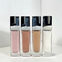 Cosmétiques véganes de luxe de marque célèbre Crème scintillante Enlumineur Haute pigmentation Longue durée Maquillage liquide minéral pour le visage