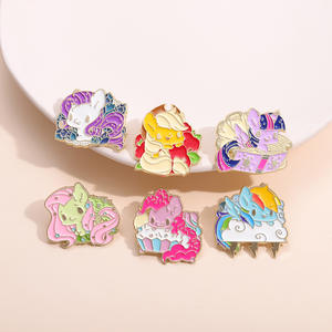 Keluaran baru Film kartun Anime kuda kecil pony pin kelepak lembut lencana logam Pin Enamel pakaian bros paduan pin kerah - Product Image 5