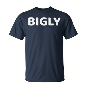 Camiseta Promocional BIGLY Azul Oscuro Jaspeado con Estampado Asphalt Cranberry - Product Image 2