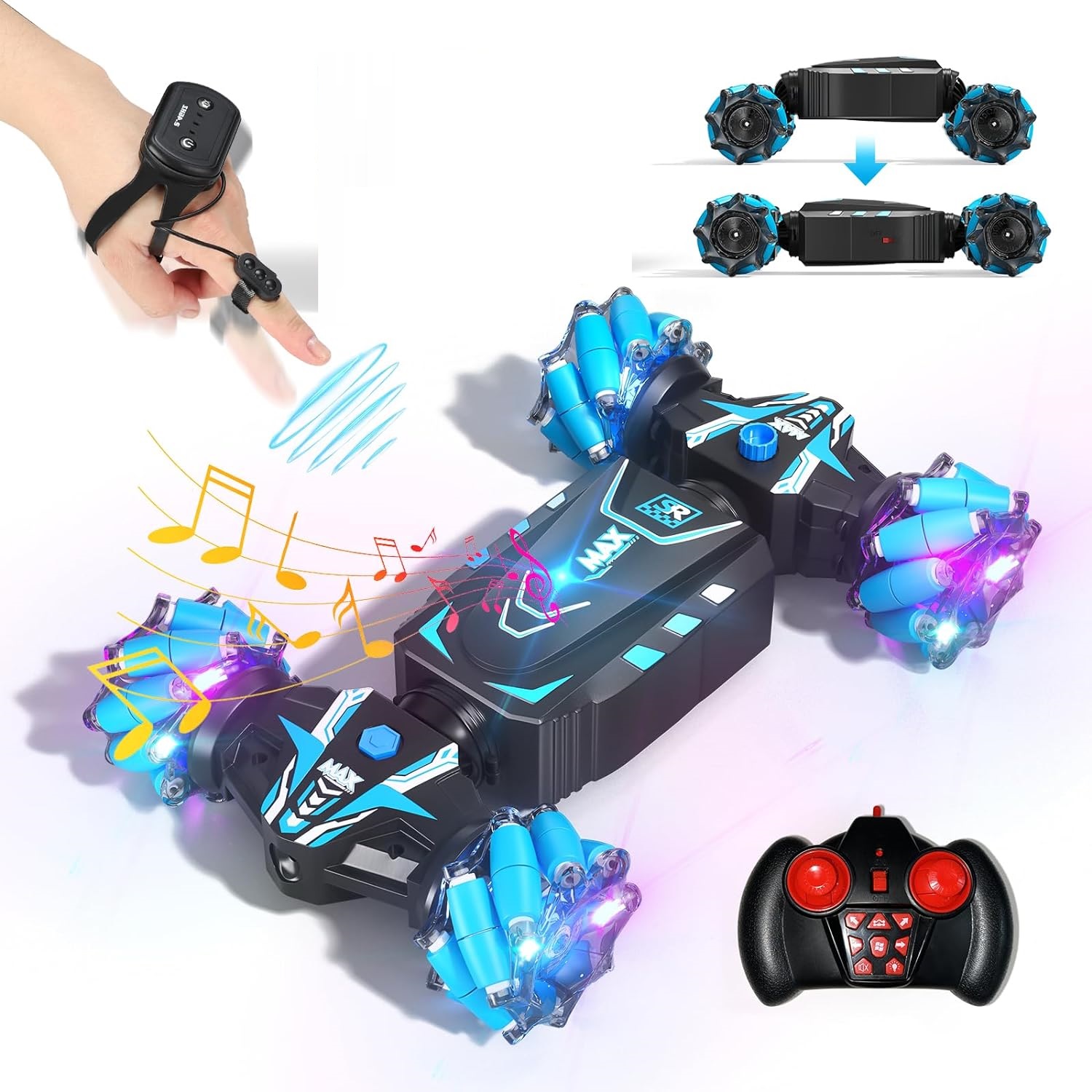 4x4 AWD Double Side RC Stunt Xe Ô Tô Đài Phát Thanh Điều Khiển Đồ Chơi Tay Điều Khiển Cử Động Thông Minh Trôi RC Đồ Chơi Xe Hơi