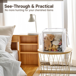 กล่องบรรจุภัณฑ์พีวีซีใสแบบมีซิปพร้อมโลโก้สั่งทำ กล่องเก็บของเล่นเด็กแบบโปร่งใส กล่องเก็บของทรงลูกบาศก์สำหรับเด็ก - Product Image 4