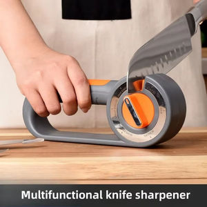 Afilador Multifuncional Seis en Uno de Alta Gama para el Hogar, Afilador Manual Rápido de Ángulo Fijo para Cocina - Product Image 5