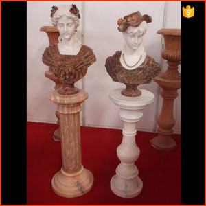 <span class=keywords><strong>Buste</strong></span> antique personnalisé en <span class=keywords><strong>marbre</strong></span> d'un <span class=keywords><strong>homme</strong></span> romain, sculptures de bustes masculins en pierre avec socle en colonne pour la décoration - Product Image 5