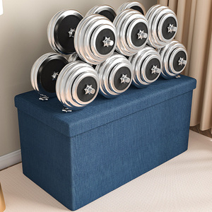 Uso Doméstico Multifuncional Tecido Dobrável Armazenamento Otomano Banco - Product Image 1
