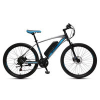 Vélo électrique VTT économique 21 vitesses 26 pouces Moteur arrière 36V/250W 10.4Ah Brushless Suspension intégrale Ebike Hydraulique Acier Lithium