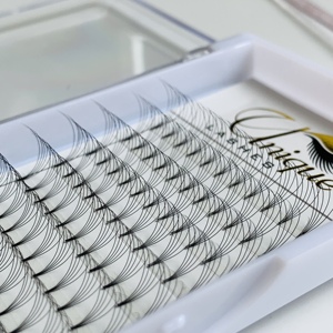 Extensions de cils professionnelles faites à la main, éventail large 0.07, courbure D, 8mm à 15mm, éventails préfabriqués 5D - Product Image 3
