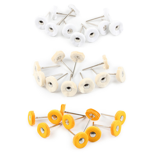 Mini-roue de polissage rotative pour bijoux, prétraitée, en mousseline, 22 mm, jaune/blanc neige/lait, à prix abordable - Product Image 1