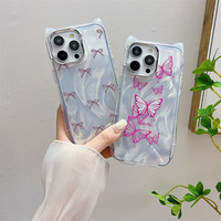 Luxe Antichoc femmes Rose papillon Téléphone étui pour samsung galaxy A53 Laser Retour couverture mobile Shell Funda Coque