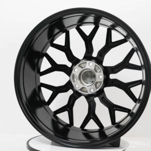 Jantes en alliage dynamique Kipardo 20x8.5 5x120 ET38mm à rayons en <span class=keywords><strong>Y</strong></span> fendus, finition noire usinée, pour BMW X3/X5/X6, berlines européennes et SUV <span class=keywords><strong>Tesla</strong></span> - Product Image 4