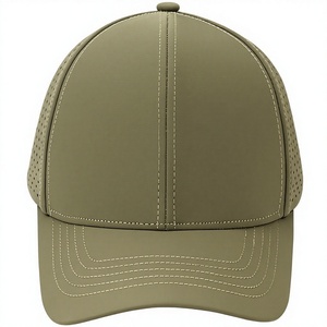 Casquette Snapback 6 Panneaux Vert Olive en Maille Respirante Unisexe Réglable Décontractée Printemps-Été Adulte - Product Image 1
