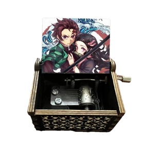 Anime Cartoon Wooden Music Box for Holiday Gifts & Souvenirs Handcrafted Wood Crafts Including Boxes & Wall Signs