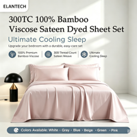 Ensemble de literie de luxe en bambou 100%, couleurs unies, ensemble de draps de lit, ensemble de housses de couette en bambou