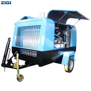 Latest Technology Low Noise 55KW 230cfm Air Cooling Cummins Engine Type Screw Air-compressor For Sandblasting