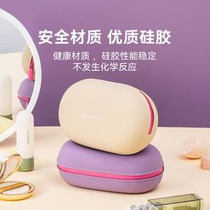 Jordan & Judy Silicone <b>Toiletry</b> Bag Large Capacity Travel Makeup <b>Storage</b> Portable Round Purple Green Khaki - Product Image 4