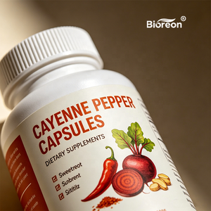Capsule Premium di Peperoncino Cayenne, Barbabietola e Berberina per il Benessere delle Vene delle Gambe e del Cuore, Formula Erboristica per i Vasi Sanguigni ODM - Product Image 3