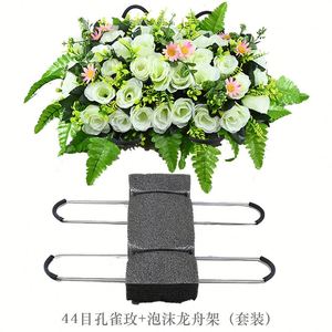 Raw Silk Lightweight Waterproof Environment-Friendly Flower Tombstone Decoration Peacock Rose Dragon Boat Rack Beam Artificial - Product Image 5