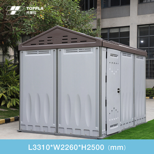 TOPPLA Abri de jardin extérieur de qualité supérieure Hangars de stockage en plastique pour maison Maison préfabriquée Villa - Product Image 3