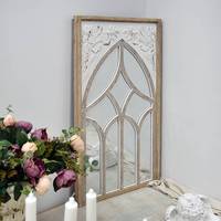 Vente en gros de miroirs muraux en bois rectangulaires de style rustique vintage pour la décoration de la maison en Europe, épaisseur 5,0 mm, ART NEST