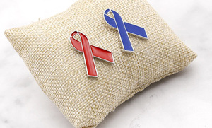 Pin con Cinta Roja y Azul, Emblema Promocional para <span class=keywords><strong>el</strong></span> Día Mundial y la Asociación de Conservación Oceánica, Producto Superventas - Product Image 2