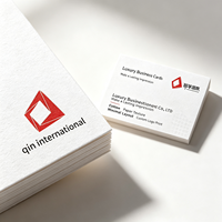 Impression de cartes de visite professionnelles modernes personnalisées, carte de visite minimaliste en papier avec logo géométrique rouge pour entreprise