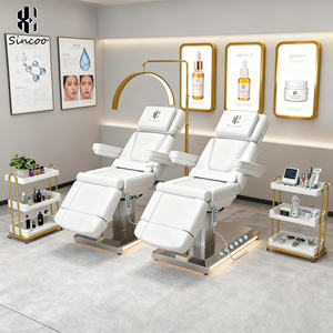 Cama de Masaje Eléctrica Moderna Sincoo, 4 Motores, Plegable, Silla Facial para Salón de Belleza y Spa, Cuero PU, Ajustable, con Características de Acero Inoxidable - Product Image 3