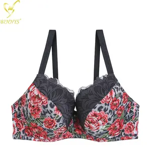 BINNYS professional plus size bras suppliers mixed size ladies floral bras for plus size women