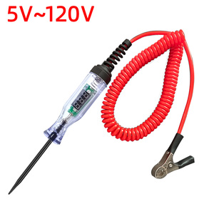 Testeur de <span class=keywords><strong>circuit</strong></span> automobile 5-120V <span class=keywords><strong>avec</strong></span> sonde de diagnostic alimentée par batterie et stylo de test pour voitures - Product Image 2