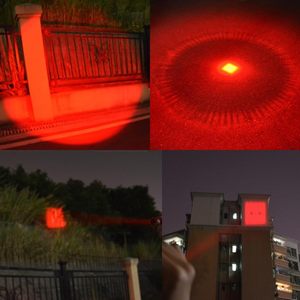 Wayllshine Red <b>Led</b> <b>Flashlight</b> 0-200M Beam Distance Aluminum Alloy Body Tail Switch For Camping - Product Image 5