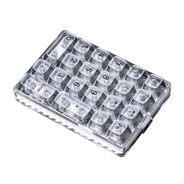 AULA F21 Hot Swappable Numeric Keypad Shine Through Wireless 3 Mode Customized for Office Mechanical Keyboard